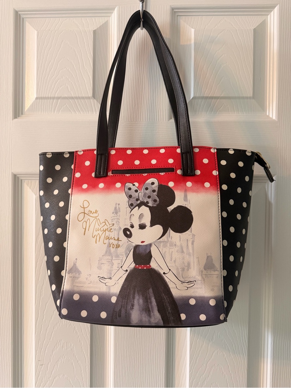 Disney Minnie Mouse Polka Dot Tote - Red, Black & White
